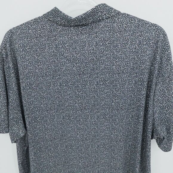 Ben Hogan Shirt Mens 2XL Gray Geometric Golf Polo Stretch Preppy Casual - Picture 10 of 12